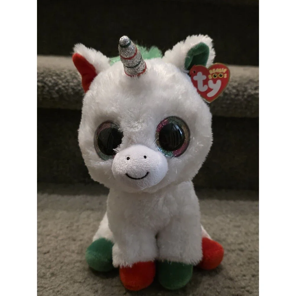 Ty Beanie Boos - Candy Cane the Christmas Unicorn, Medium (9.25